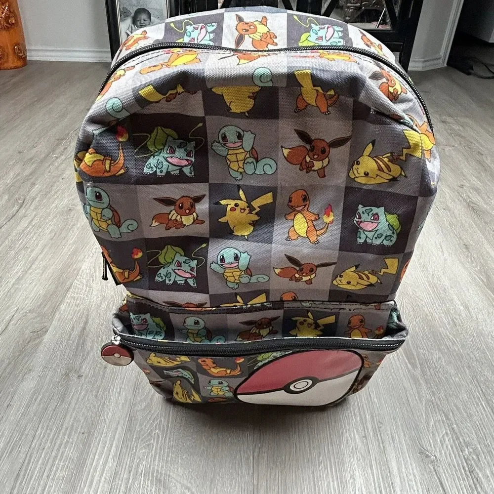 Multi Character Checker Print Pokémon‎ School Backpack